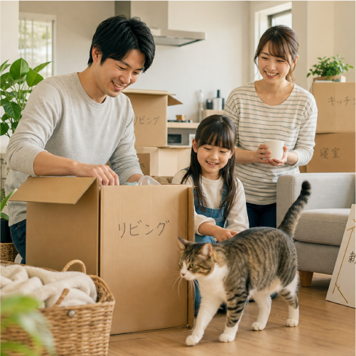 理由①：新築・入居前、または引っ越し直後｜猫にフロアコーティングは必要？爪傷・吐き戻し対策と種類の選び方