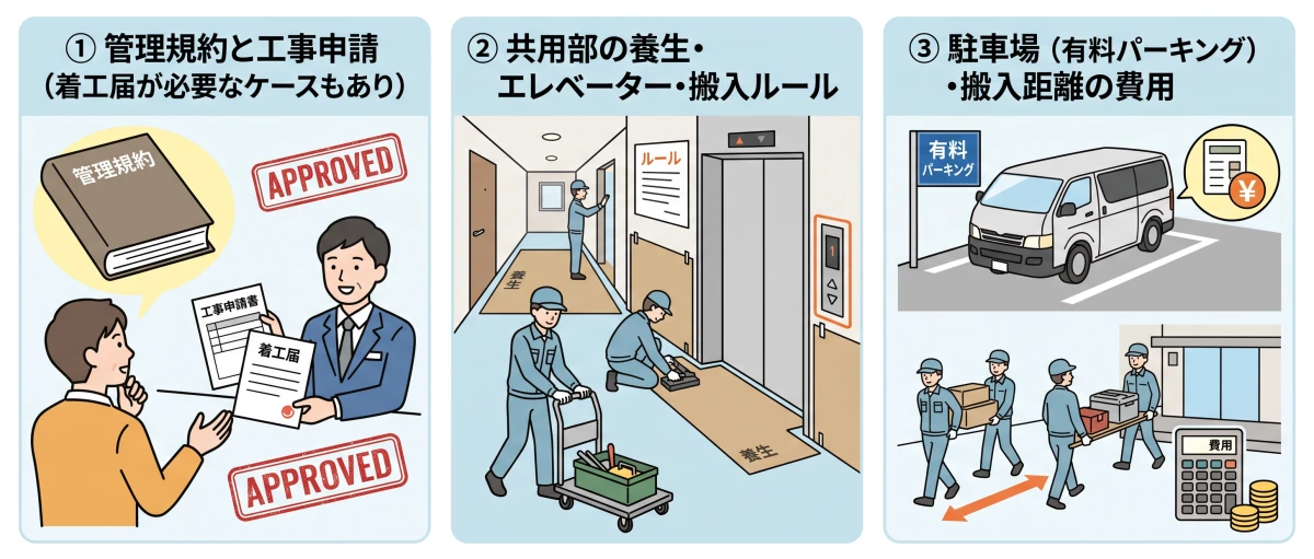マンションのフロアコーティングが戸建てと違う3つのポイント
